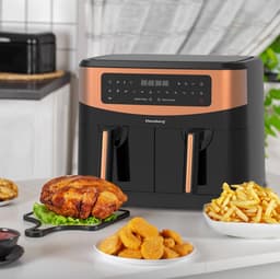 Klausberg KB-7589 - Dubbele Heteluchtfriteuse - 2x4.5L - Digitaal - Gezond Koken — thumbnail 7