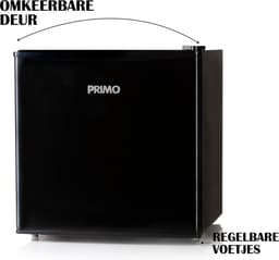 PRIMO PR126FR Mini Koelkast - 43L - E - Zwart — thumbnail 8