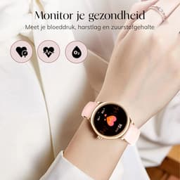 Frenkies® Smartwatch Dames Rose Goud – Stappenteller - Horloge Dames – HD Touchscreen - Activity Tracker & Hartslagmeter - Sporthorloge — thumbnail 3
