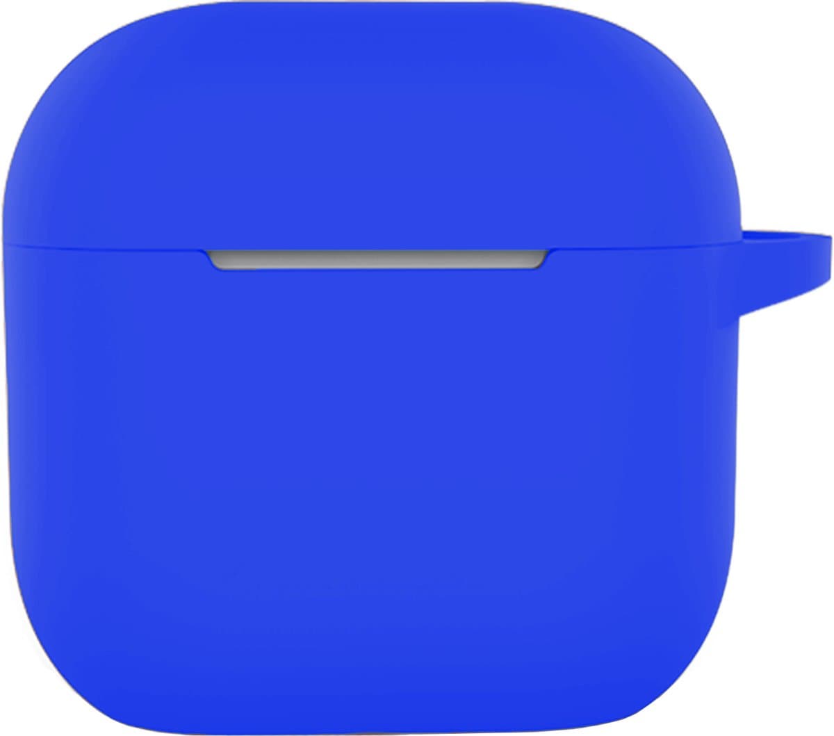 Hoesje - Geschikt voor Apple AirPods 5 - met Clip - Siliconen Hoes - Silicone Case Cover - Blauw — afbeelding 1