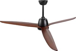 DESMIU Plafondventilator Met Verlichting - 183 Cm - Omkeerbare Gelijkstroommotor - Hout En Metaal - Zwart En Donker Walnoot - 6 Snelheden — thumbnail 3