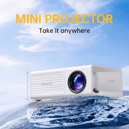 Mini Beamer – 1080P Ondersteuning – 80 Inch Projectie – Ingebouwde Speakers – USB – Compact Ontwerp — thumbnail 4