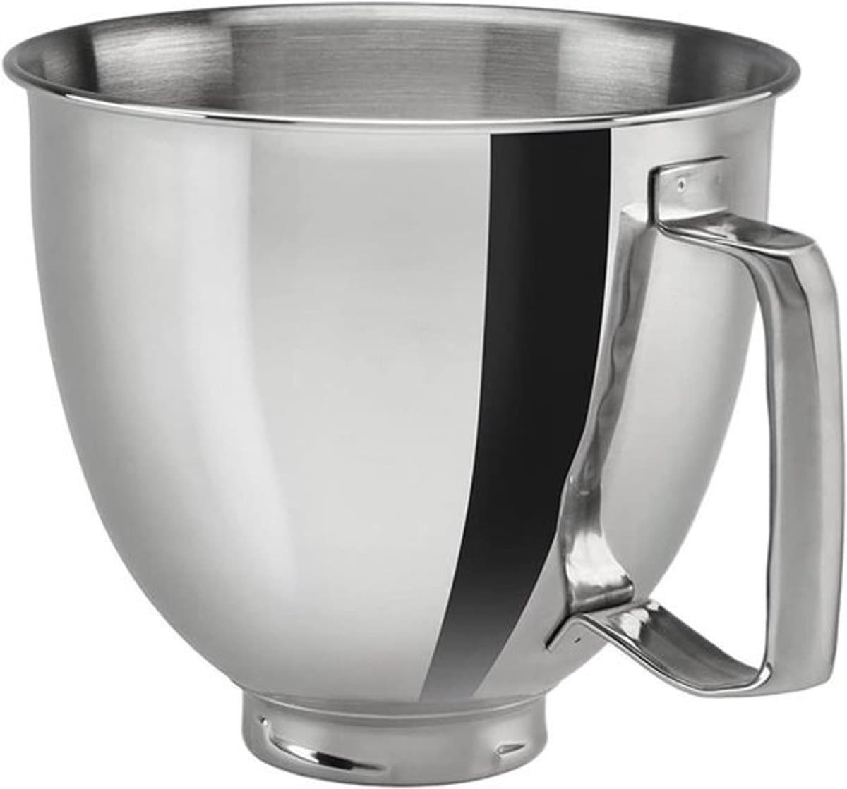 Mixkom Keukenmachine - Roestvrijstalen kom - Beslag Maken - Voedselveilig Materiaal - 4.5QT 5QT - Zilverkleurig — afbeelding 1