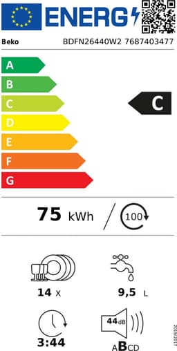 Beko Vaatwasser BDFN26440W |  | 8690842884740 — thumbnail 2