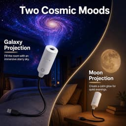 USB-melkwegprojector met twee sterrenhemel projectiekaarten — thumbnail 5