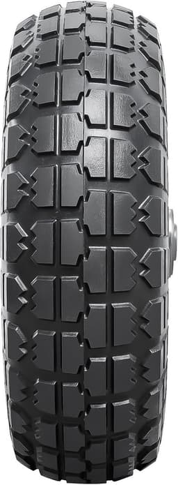 SnelShoppen - 10" Vaste Banden, Platvrije 4.10/3.5-4" Wielen met 5/8" Asboorgat en Dubbel Sealed Lagers voor Handkar, Tuinwiel, Grasmaaier (Zilver, 2 — thumbnail 4