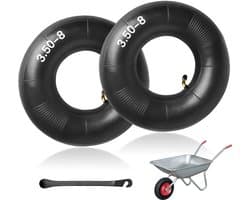 SnelShoppen - 2Pcs 3.50-8 Binnenbanden voor Tuinwagens, Vervangingsbanden voor Hooivork, Hoge Druk, Explosieveilig, Perfect voor Grasmaaier en Tuintra
