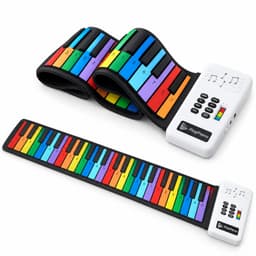 BP® Kinder Piano - Piano Kind - Speelgoed Piano - Keyboard voor Kinderen - Muziek Speelgoed - Speelgoed vanaf 6 Jaar - 8 Klanken - 6 Demo's - Oplaadbaar & Oprolbaar - Regenboog — thumbnail 1