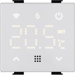 Wifi-thermostaat, programmeerbare module, 2P, 240 V, touch-display met achtergrondverlichting, wit, compatibel met houders — thumbnail 2