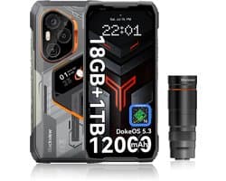 Blackview XPLORE 6 Robuuste 5G Smartphone - 6,73" 3.2K AMOLED Scherm - 12000mAh Accu 120W snelladen - 18GB RAM + 1TB ROM - IP68 IP69K MIL-STD-810H - Drievoudige 50MP Camera + GI Teleconverter - Android 16
