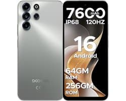 DOOGEE B10 Pro 4G - Robuuste Smartphone - Robuuste Telefoon - 64GB RAM + 256GB ROM (2TB/TF) - 6.63 FHD+120Hz - 7600mAh/33W - IP68/IP69K Waterproof Phone - Helio G100 - Face ID - NFC - OTG
