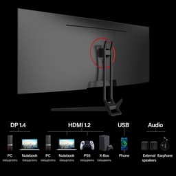 Ultrawide Monitor 34 Inch - 2560 x 1080 Resolutie - 120 Hz Verversingssnelheid - IPS Scherm - Mat Zwart - Gaming En Kantoor — thumbnail 5