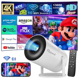 Digisand® X3 Mini Beamer Smart Projector –4K Draagbare Beamers-Native Full HD - 350 ANSI 13000 Lumen Home Cinema- Laserprojector Thuisbioscoop- Auto Keystone- iOS&Android 14-WiFi & Bluetooth — thumbnail 1