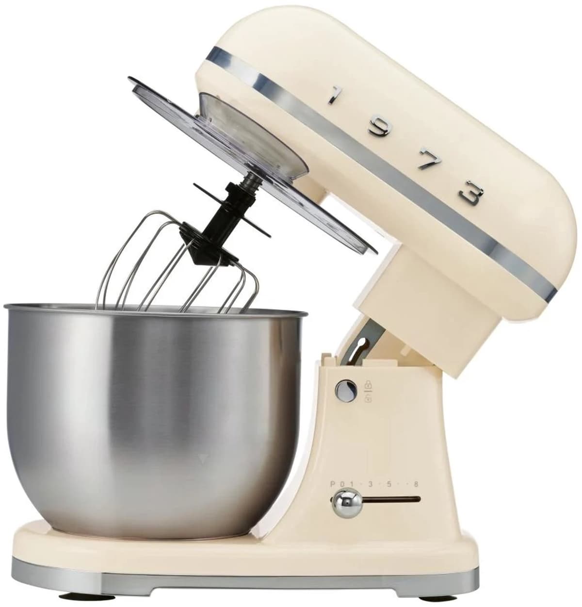 Silvercrest Keukenmachine - 5 L - Beige - Retro - Vermogen: 600 W - Inhoud: 5 L - Snelheden: traploos (1-8) — afbeelding 1