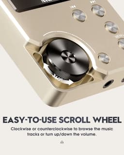Lossless MP3 Speler Goud - 1500 mAh Batterij - 2.0 Inch Display - Metaal Behuizing - Voor Muziek Luisteren — thumbnail 3