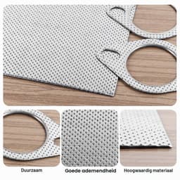 Uitlaatpakkingpapier universele uitlaatpakking 20x20cm afdichtingspakking voor uitlaatpijp 1,6mm dik duurzame meerlaagse metalen plaat voor auto motor scooter grasmaaier (1-delige set) — thumbnail 5