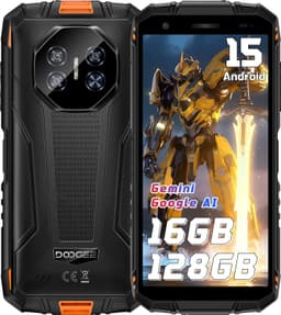 DOOGEE Fire 3 Pro 4G Outdoor Smartphone, 5,5 inch HD+ IPS scherm, 8350mAh accu, 24GB RAM(4+20GB)+128GB ROM, Android 16, IP68/IP69K, NFC, 18W laden — thumbnail 1