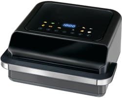 alpina Airfryer voor Pizza's tot 30 cm - Heteluchtfriteuse met 9 Programma's - Digitaal Display en Instelbare Temperatuur 80-230°C - 6 Liter - Zwart