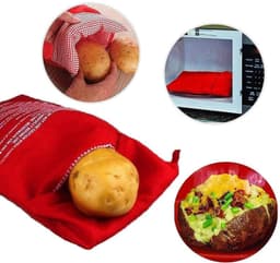Set van 5 Herbruikbare Magnetron Aardappeltassen voor Snelle Mals Aardappelen — thumbnail 5