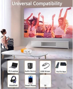 Allecto - Mini Draagbare Projector - 1080p Full HD - Ingebouwde HIFI-luidspreker — thumbnail 1