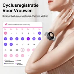 FOSMET Smartwatch Dames - Ultradun - 1,56" AMOLED Display - 20 Dagen Batterijduur - IP68 + 5ATM Waterdicht - 150+ Sportmodi - Bluetooth Bellen - SpO2 - Hartslagmeter - Bloeddrukmeting - Slaapmonitor - Notificaties - iOS/Android - Cadeau voor Vrouwen — thumbnail 2