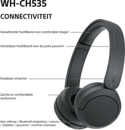SONY WH-CH535 - Draadloze On-ear Koptelefoon - Zwart — thumbnail 4