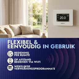 Watts BT-CT03-RF Touch Screen Thermostaat met WiFi - Slimme Verwarmingsregeling - Draadloze Thermostaat - Digitaal Touchscreen - Wit — thumbnail 2