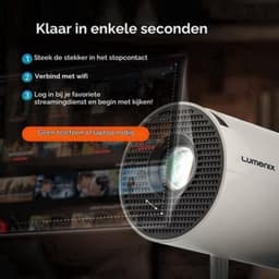Mini Beamer 1080p Full HD - LED Projectie - 1920 x 1080 Resolutie - Wit - Voor Thuisbioscoop En Zakelijk Gebruik — thumbnail 5
