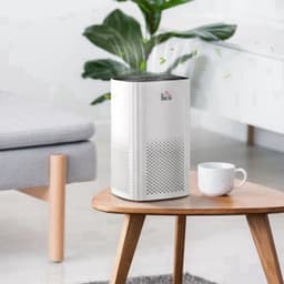 Luchtreiniger - Air cleaner - Airpurifier - Air purifier met HEPA CADR Filter - 225m ³/u tot 24 m² - LED-display - ABS en PP - ≤ 60dB - 25W - Wit — thumbnail 1
