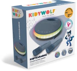KIDYWOLF KIDYKARAOKE – Draagbare Karaoke Speaker met 2 Draadloze Microfoons, Lichteffecten en Bluetooth - Blauw - 5+ — thumbnail 2