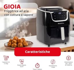 3-in-1 heteluchtfriteuse met stoomfunctie - 6,5L, digitaal display en 30 programma's — thumbnail 3