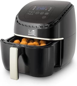 Heteluchtfriteuse - Airfryer-frituurpan - Frituren met hete lucht - 6 voorgeprogrammeerde functies - 3.2L - Zilver en zwart — thumbnail 1