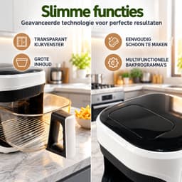 Sellino Hete lucht friteuse - Hete lucht frituurpan - Olieloze friteuse - Airfryer - 1350 W - 7 Programassa's - Tot 200° — thumbnail 2