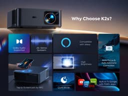 Beamer 1080P Full HD – 4K Ondersteuning – Google TV – WiFi 6 – Autofocus – Dolby Audio — thumbnail 1