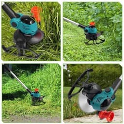Handmaaier - Grasmaaier - Grastrimmer - Grasschaar - Grasmachine - 3000W - 6-Inch - Elektrische/Accu - Grastrimmer met 90° Verstelbare Kop – Tuingereedschap voor Precisiewerk - 21V/18V Compatibel - Inclusief 2x Accu — thumbnail 2
