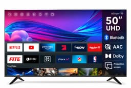 QLED Smart TV 50 Inch – 4K Ultra HD met HDR10, WiFi, Bluetooth 5.1, Google Cast en 3x HDMI — thumbnail 1