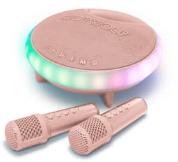 KIDYWOLF KIDYKARAOKE – Draagbare Karaoke Speaker met 2 Draadloze Microfoons, Lichteffecten en Bluetooth - Roze - 5+ — thumbnail 1