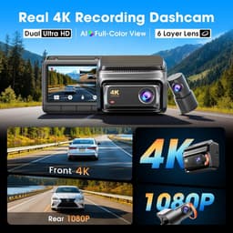 Auto Camera - Rijrecorder - Veiligheid Onderweg - Voor en Achter - 128GB Opslag - Zwart — thumbnail 2