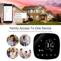 Slimme Thermostaat - Verwarming Bediening - Comfort Verhoging - App en Stembediening - 220 Volt - Wit — thumbnail 4