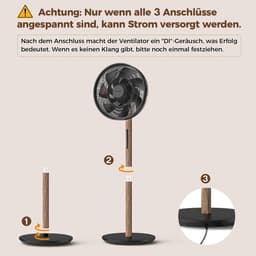 Stille Staande Ventilator - Torenventilator Verstelbaar - Ruimte Koelen - 128dB Geluidsniveau - 1980 m³/h - Zwart — thumbnail 2