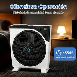 House Of Atelier - Boxventilator - Vloerventilator - Krachtige Luchtstroom - 3 Uur Timer - 3 Snelheden - 41x 37.5 cm - Wit/Grijs — thumbnail 3