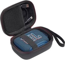YONO Opberghoes Geschikt voor JBL Go 5 - Hard Case Beschermhoes - Speaker Hoes - Opbergcase met Accessoirevak - Zwart — thumbnail 2