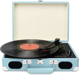 DIGITNOW Platenspeler - Ingebouwde Speakers - Auto-stop - Retro - Blauw — thumbnail 1