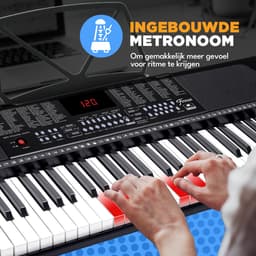Finesse Keyboard Piano - Lichtgevende Toetsen - Accessoires - 61 Keys - Digitale Piano - Elektrische Piano - Kind — thumbnail 4