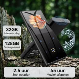 Fokelyi MP3 Speler MP4 - 32GB Ingebouwd Geheugen -Inclusief Bedrade Oordopjes- 2.4 Inch Scherm -Muziekspeler- Tot 128GB SD Kaart - Bluetooth - Inclusief Bedrade Oordopjes - Draagbaar Speler — thumbnail 2
