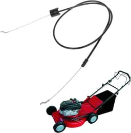 Grasmaaier gaspedaal pull motor zone controle kabel met Z-vorm bocht tuin gereedschap - zwart & zilver — thumbnail 3
