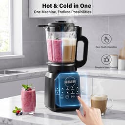 Staande mixer - Soepmaker aanrecht - Warme dranken maken - 12 automatische programma's - 1.7 liter kan - Wit — thumbnail 2