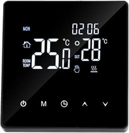 Digitale Thermostaat - Programmeerbare Regelaar - Verwarming Instellen - Energiebesparend - 89x86mm - Zwart — thumbnail 1