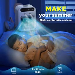 Kraftverdia® Draagbare Aircooler – 2026 Nieuwe Portable Airconditioner Ventilator – Directe Verkoeling Met 2 Snelheden – Ultra Stil Verdampingskoeler – Compacte Mini Airco Voor Zomer — thumbnail 5