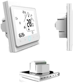 Slimme Thermostaatsensor - Klimaatregelaar - Temperatuur Regelen - 5+2 Dagen Programmering - 0.5°C Nauwkeurigheid - Zwart Wit — thumbnail 4